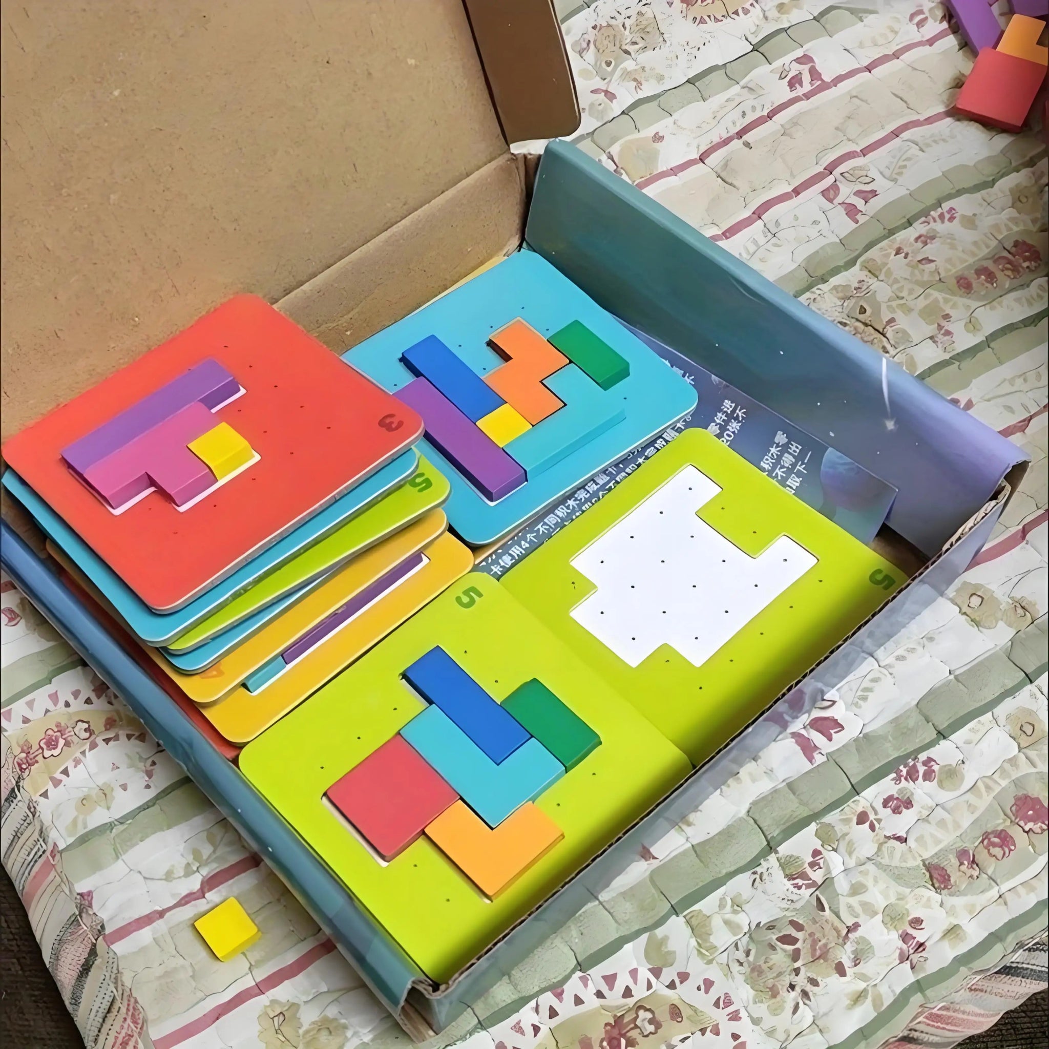 Colorful Puzzle Game Brain Teaser Toy Set - Fun Kids Gift for Mind Exercise! - silverfoxgoods